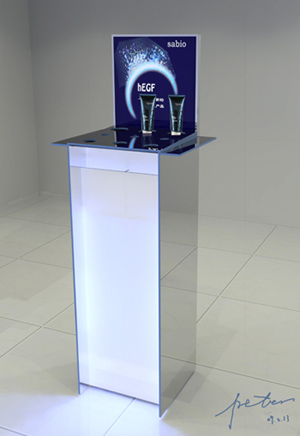 The famous cosmetic display stands is for retail 