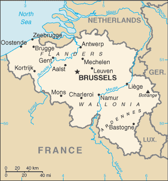 Belgium map