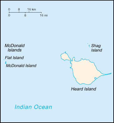 Heard Island and McDonald Islands map