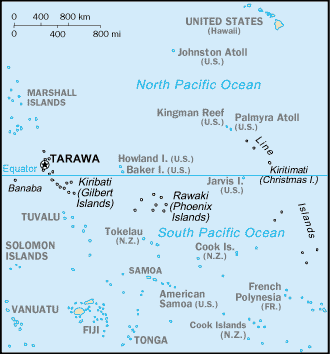 Kiribati map