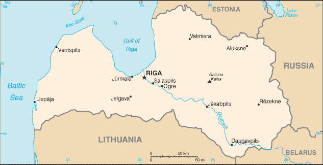 Latvia map