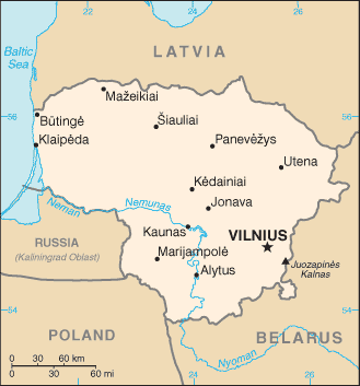 Lithuania map