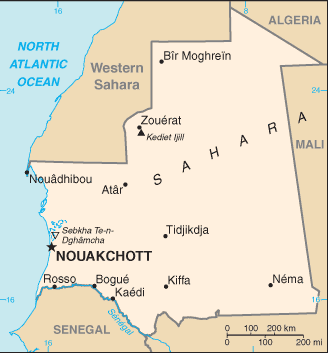 Mauritania map