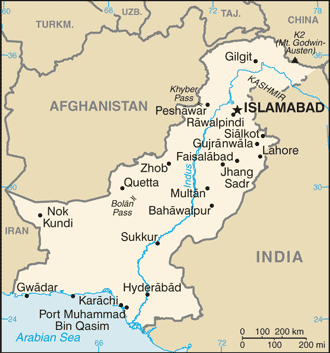 Pakistan map