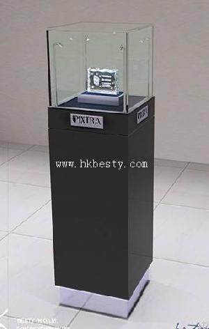 cube jewelry display case led spotlights