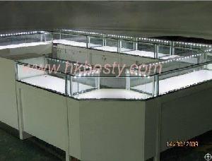 High End Jewelry Kiosk Showcases With Led Strips