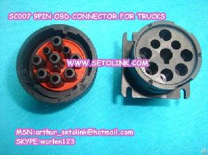 Sc007 9pin Obd Connector For Trucks