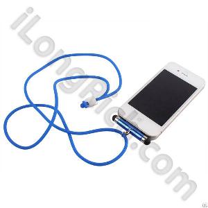 Smart Touch And Neck Strap For Ipad / Iphone / Ipod-blue