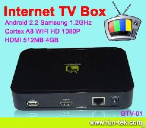 China Internet Google Tv Box Android 2.2 Samsung 1.2ghz Cortex A8 Wifi Hd 1080p Hdmi Ddr2 512mb 4gb