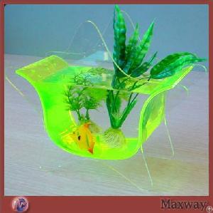 Star-shaped / Pentagram Transparent Tabletop Acrylic Fish Bowl / Fish Jar