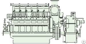 Japan Hanshin 6lc26g, Power 625kw, Rotate Speed 400rpm Low Speed Diesel