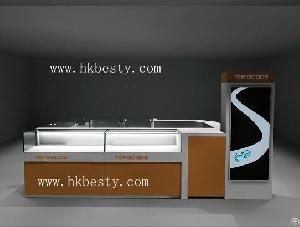 closed jewelry kiosk powered lighting system