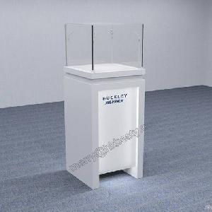 White Jewelry Display Cube Case Lighting