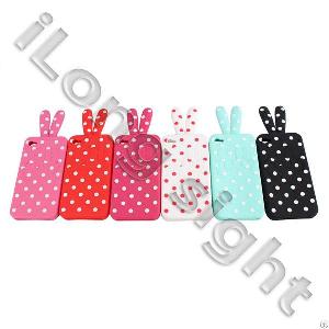 Chocoolate Rabbit Design Silicone Case For Iphone4 And 4s Green