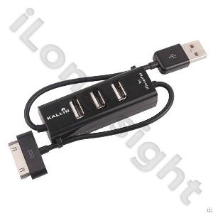 Usb 2.0 Hub For Iphone Charger Black