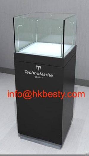 High Quality Watch Tower Showcase And Tower Display With Led Lights