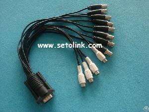 Db15pin Male To Rcax4bncx8 Cable