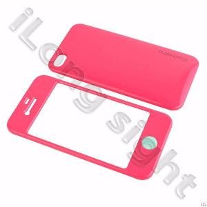 Front And Back Bubble Pack Smart Cases Cover For Iphone 4 And 4s Bright Pink