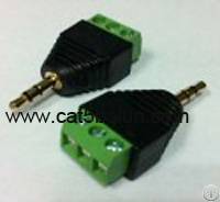 2 screw terminal stereo plug