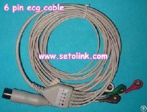 6 pin ecg cable