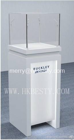 Display Stand For Eyeware In Eyeware Store With Tempered Glass And Lighting