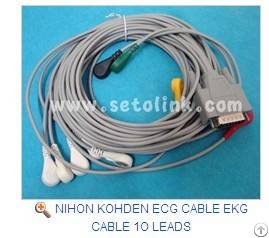 Nihon Kohden Ecg Cable Ekg Cable 1o Leads Snap End Tpu Material