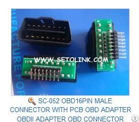 Sc-052 Obd16pin Male Connector With Pcb