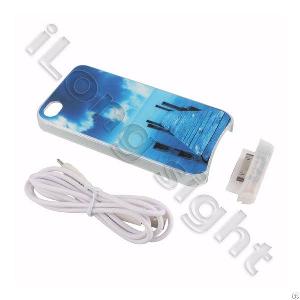 creative colorful led light emitting protective case iphone4 4s skyblue