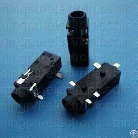 1 / 8 Inch Smt Right Angle Through Hole Audio Jack