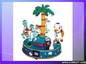 Coin Operated Kiddie Ride, Mini Merry-go-round, Kids Carousel For Amusement Parks