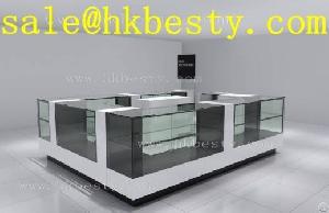 Black Luxury Diamond Kiosk Design With High Power Led Lights