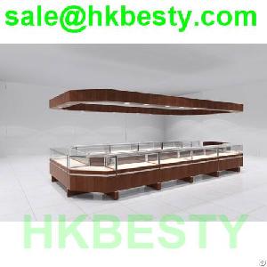 glass wooden jewelry kiosk