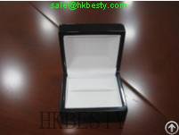 High Quality Black Jewelry Ring Box With White Pu Inside