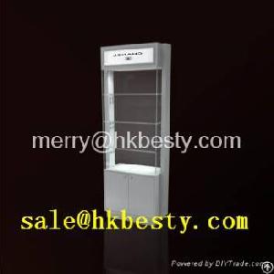 lacquered jewelry display cabinet power led light