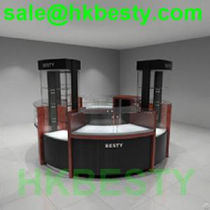 round luxury kiosk power led lights