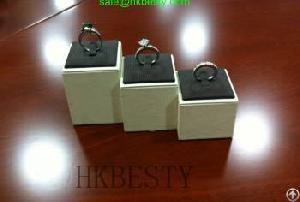 White Fabric Jewelry Display Clip Ring Stands