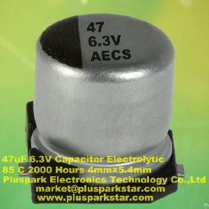 Chip Electrolytic Capacitor 47uf 6.3v 85c 2000 Hours