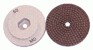 Polishing Pads For Engineering Stone, Snail Lock Backed
