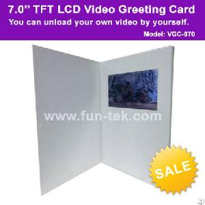 Customized 7 Inch Color Digital Video Greeting Card Advertising Player 2gb Lcd Brochure 1080p