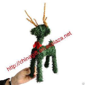 christmas pvc artificial pine reindeer