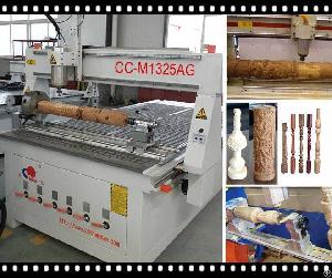 wood cylinder cnc router 4 axis cc m1325ag