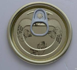 Supply 300# 73mm Tinplate Canned Food Easy Open Top Lid