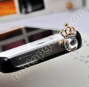 Crystal Crown Dust Plugs For Iphone And Ipad
