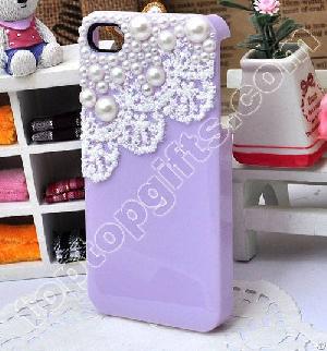 Pearl With Lace Iphone4 Shell Case Cover