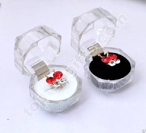 Transparent Acrylic Dust Plug Box Ring Box