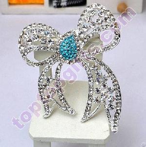 Alloy Bowknot Rhinestone Cabochon Iphone Cover Decoration