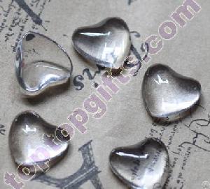 Flat Back Heart Cabochon Glue Glass Stone Door Decoration