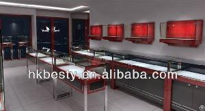 Customize Unique Silver Jewelry Store / Shop Furniture For Uk Clients With Aluminium Material