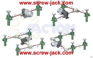 Synchronism Screw Jack Lifting System, Synchronizing Jack Systems, Worm Gear System For Lift