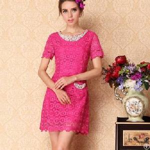 Western Elegant Ol Embroidery Rose Lace Dresses